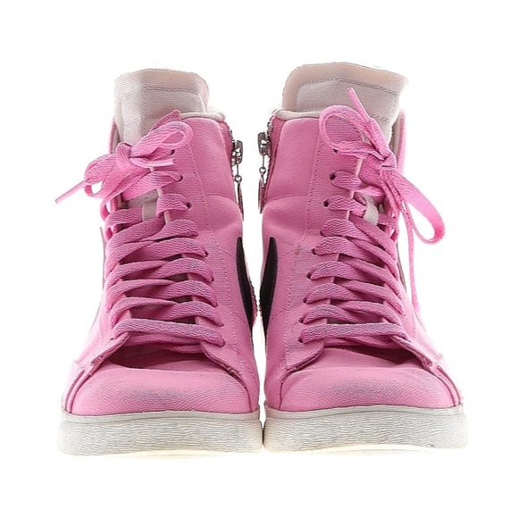 Nike WMNS BLAZER REBEL MID 'PINK' sneakers rare authentic size 9 - Picture 2 of 8